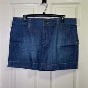 GAP Y2K Denim Skirt Mini Jean Skirt Size 18 Medium Wash